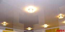 Точечные светильники для натяжных потолков, установка точечных светильников на натяжной потолок