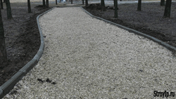 Щебёночное основание для укладки тротуарной плитки
