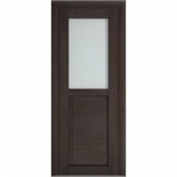 Дверь Verda Casaporte Турин04 CPL дуб шоколадные стекло черное матовое - Межкомнатные двери Verda
