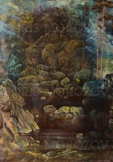 Картина «Вечер у озера» бумага, акварель, 60х80, 2010 г репродукции