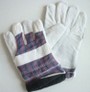 Перчатки спилковые комбинированные с подкладом байка Артикул 8.0115