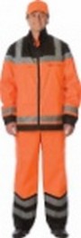 Костюм «МАГИСТРАЛЬ-ПРЕМИУМ»: куртка, полукомбинезон оранжевый с чёрным и СОП - низкая цена на спецодеждку