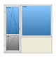 Балконная дверь с окном - балконный блок (цена, фото, размеры)