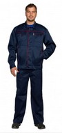 Костюм мужской «Универсал» летний куртка, п/к темно-синий с васильковым ткань смесовая - низкая цена в розницу