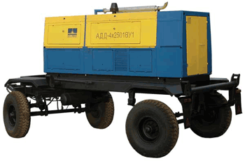 Дизельные сварочные агрегаты АДД-4х2501 ВП на двухосном шасси с тормозами (длина шасси 3,85 м) под заказ