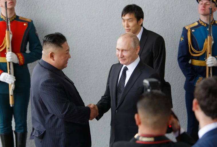 встреча президента Путина и лидера КНДР Ким Чен Ына