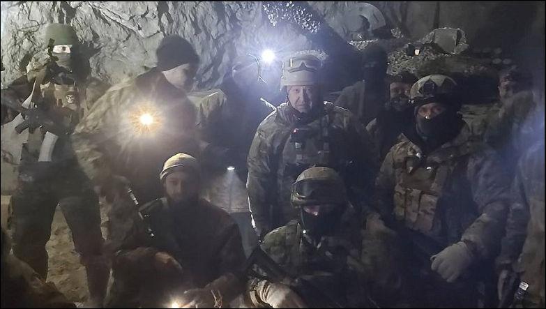 Пригожин с солдадами чвк Вагнер