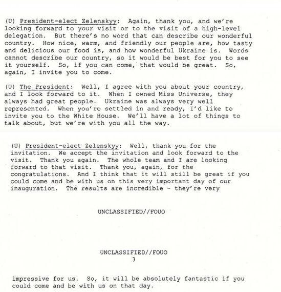 Стенограмма первого разговора Трампа с Зеленским. Полный текст на русском