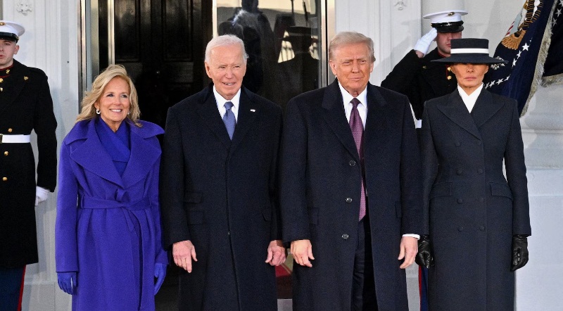 трамп и байден на инаугурации 2024