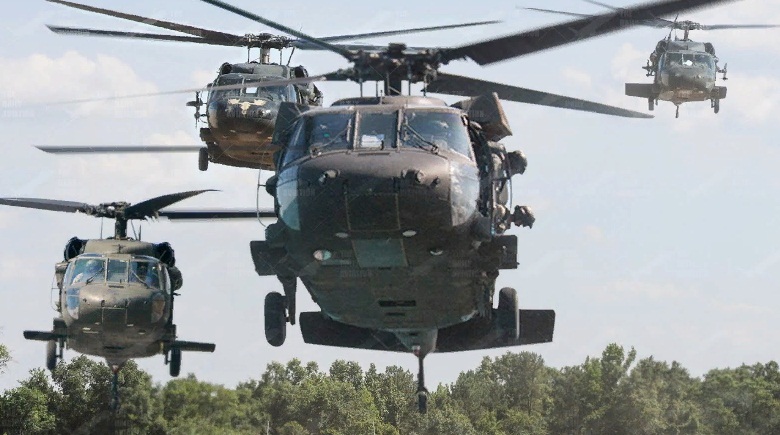 американское вторжение на вертолетах Sikorsky UH-60 Black Hawk