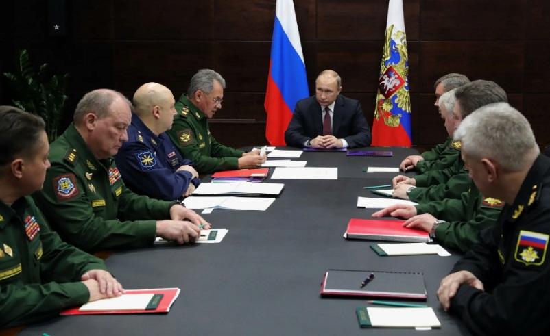 Встреча Путина с руководством Минобороны