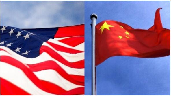 флаг США и Китая