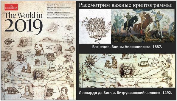 конструирование будущего было показано на обложках в криптограммах по годам, начиная с «Мир в 2019»