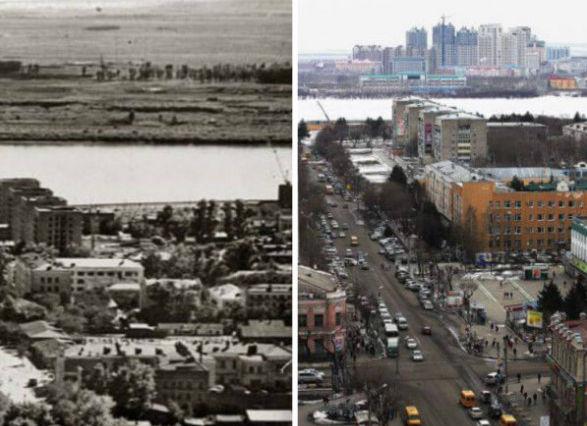 лаговещенск и Хэйхэ: 37 лет назад vs. Сейчас